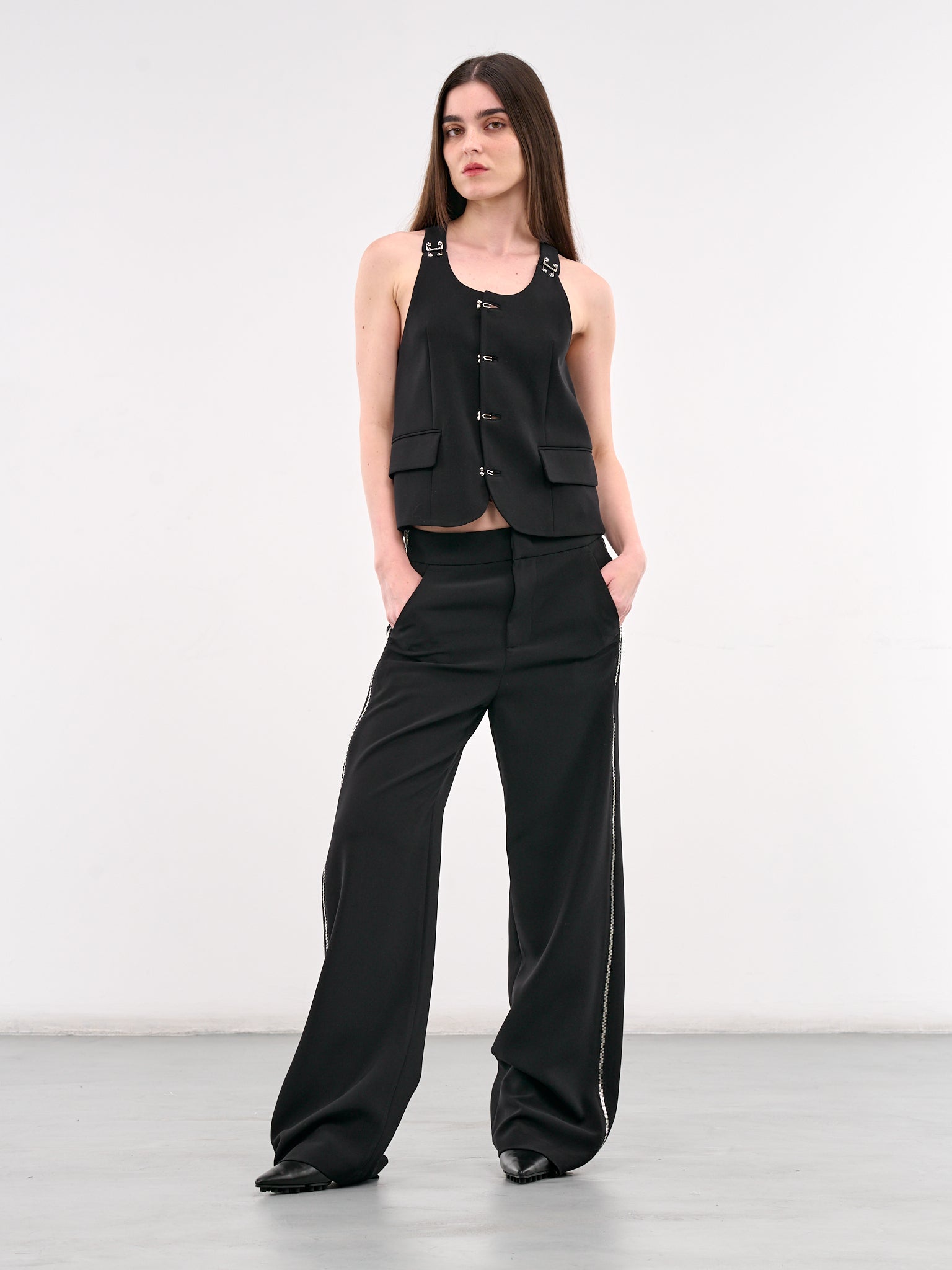 Side Zip Trousers (PT0-25-271-W-BLACK)