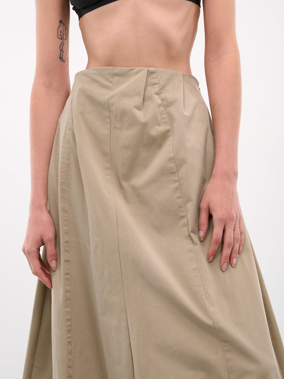 Upside Down Maxi Skirt (W24033UM4-BEIGE)