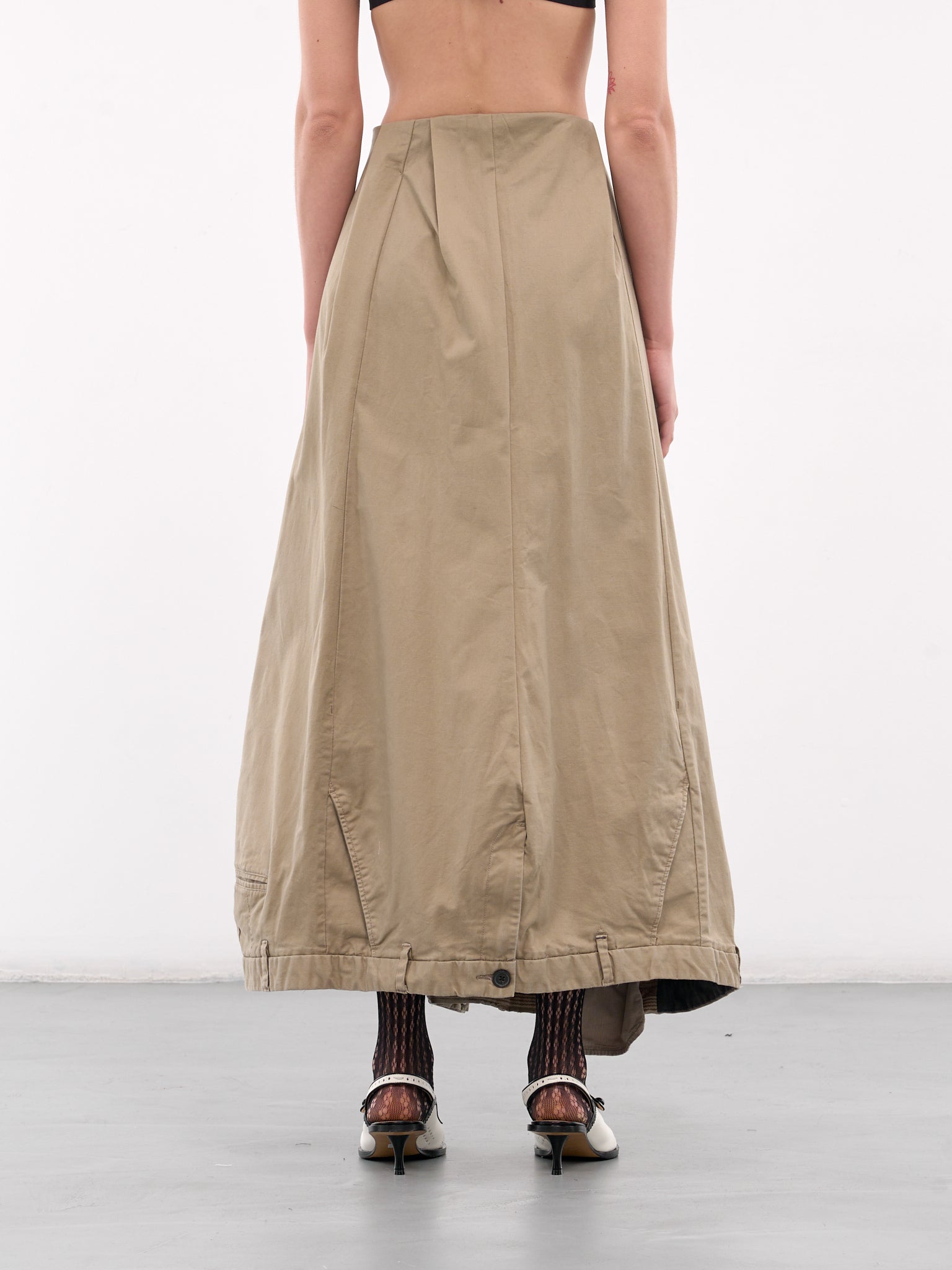 Upside Down Maxi Skirt (W24033UM4-BEIGE)