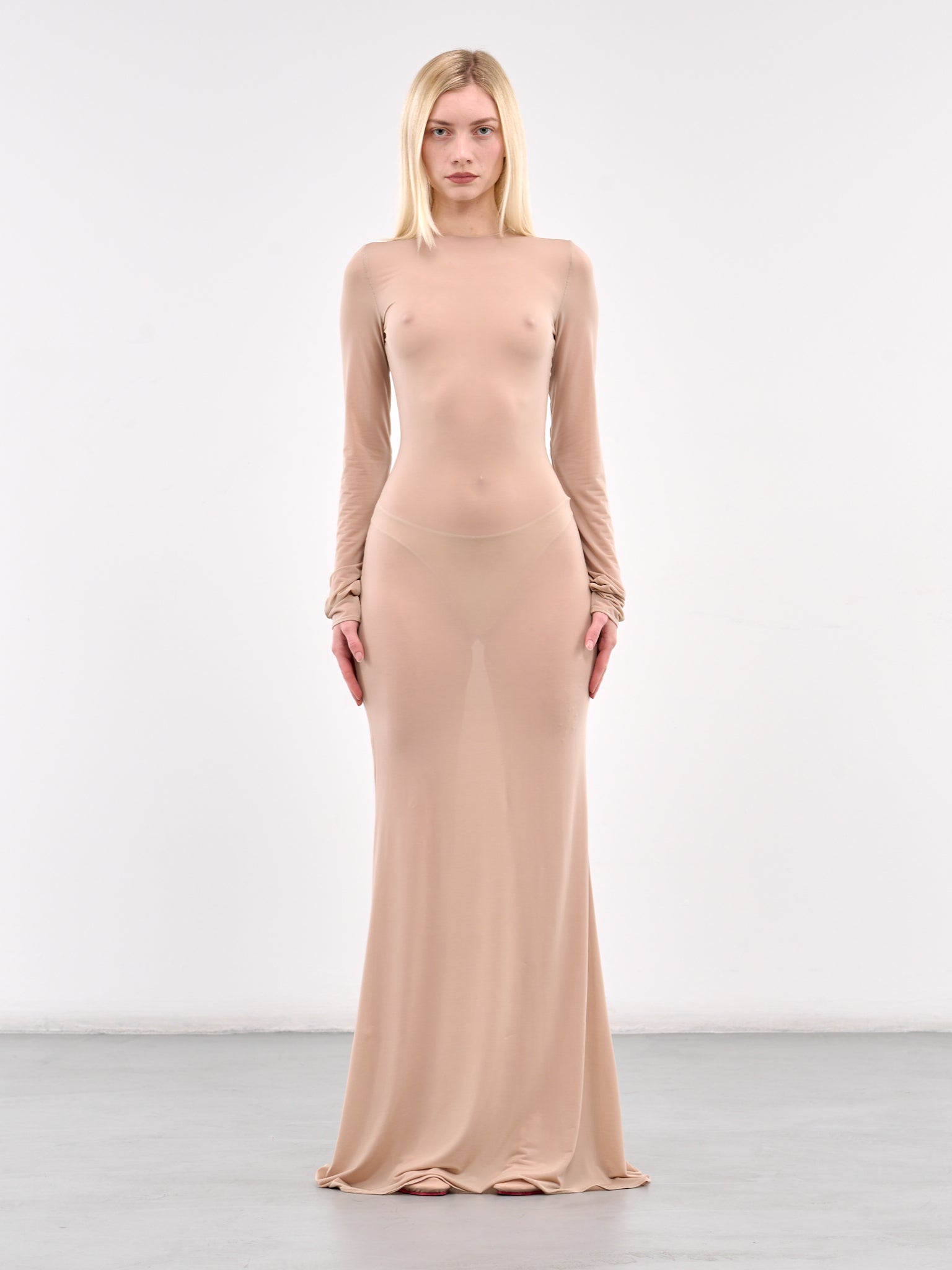 Stocking Styling Maxi Dress (WA66DR200S-NUDE)