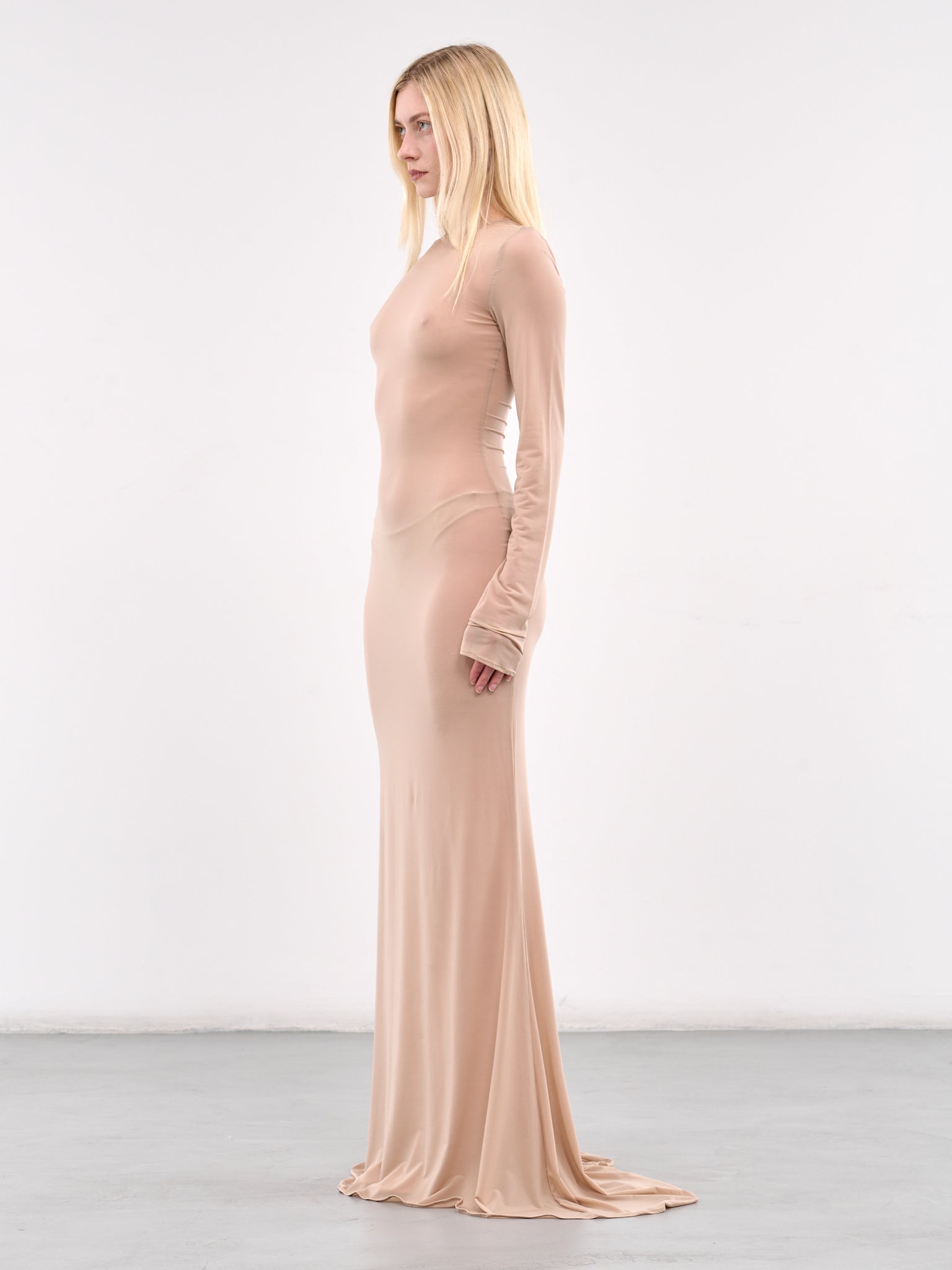 Stocking Styling Maxi Dress (WA66DR200S-NUDE)