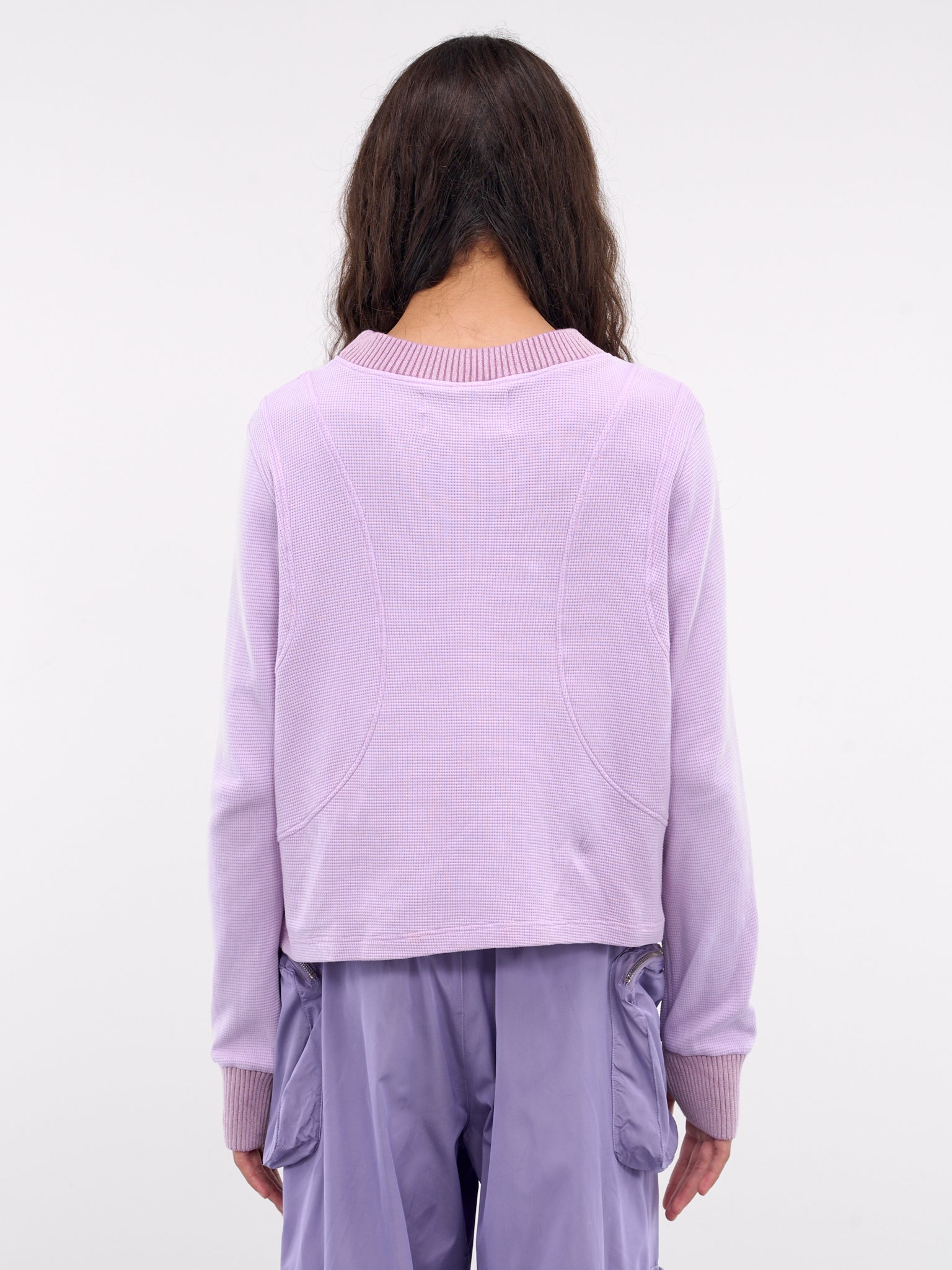 Paneled Waffle Jersey Long Sleeves (WAFLLS-WASHED-LILAC)