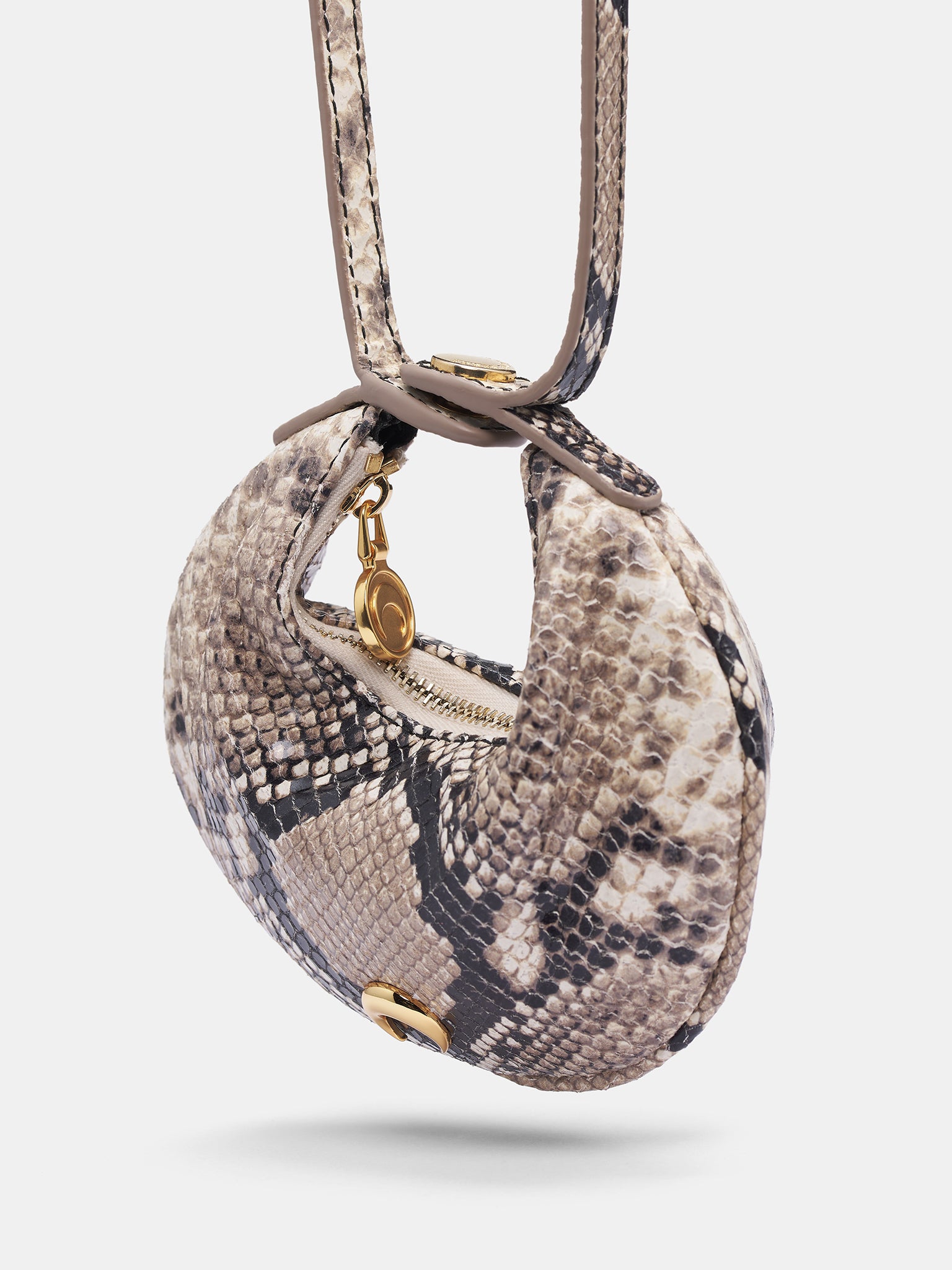 Python Printed Eclips Micro Bag (WBA017A-CLEA0048-ECRU)