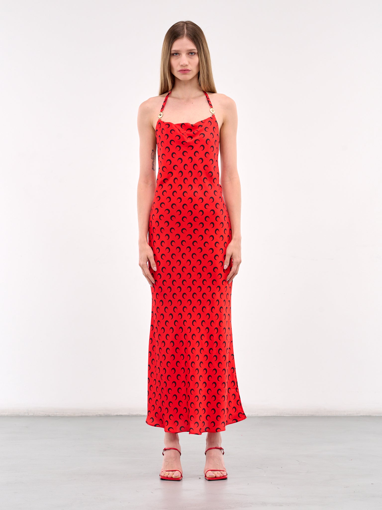 Moon Satin Slip Dress (WDR302B-CWOV0060-RED)