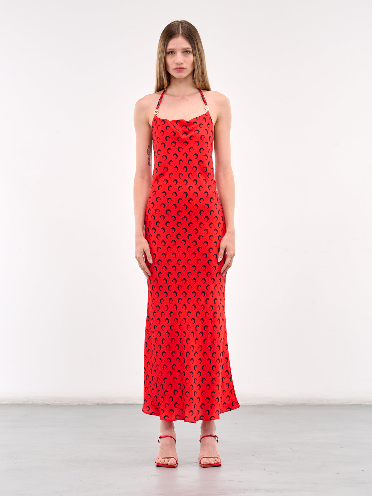 Moon Satin Slip Dress (WDR302B-CWOV0060-RED)