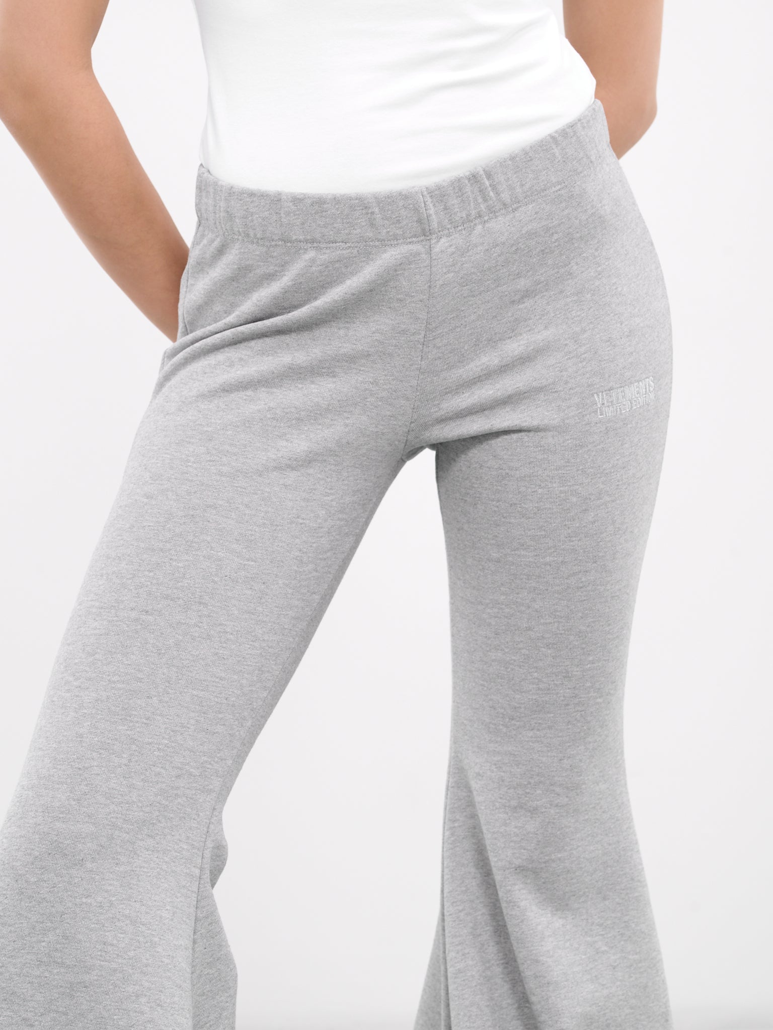 Cotton-blend Sweatpants - Gray melange - Ladies