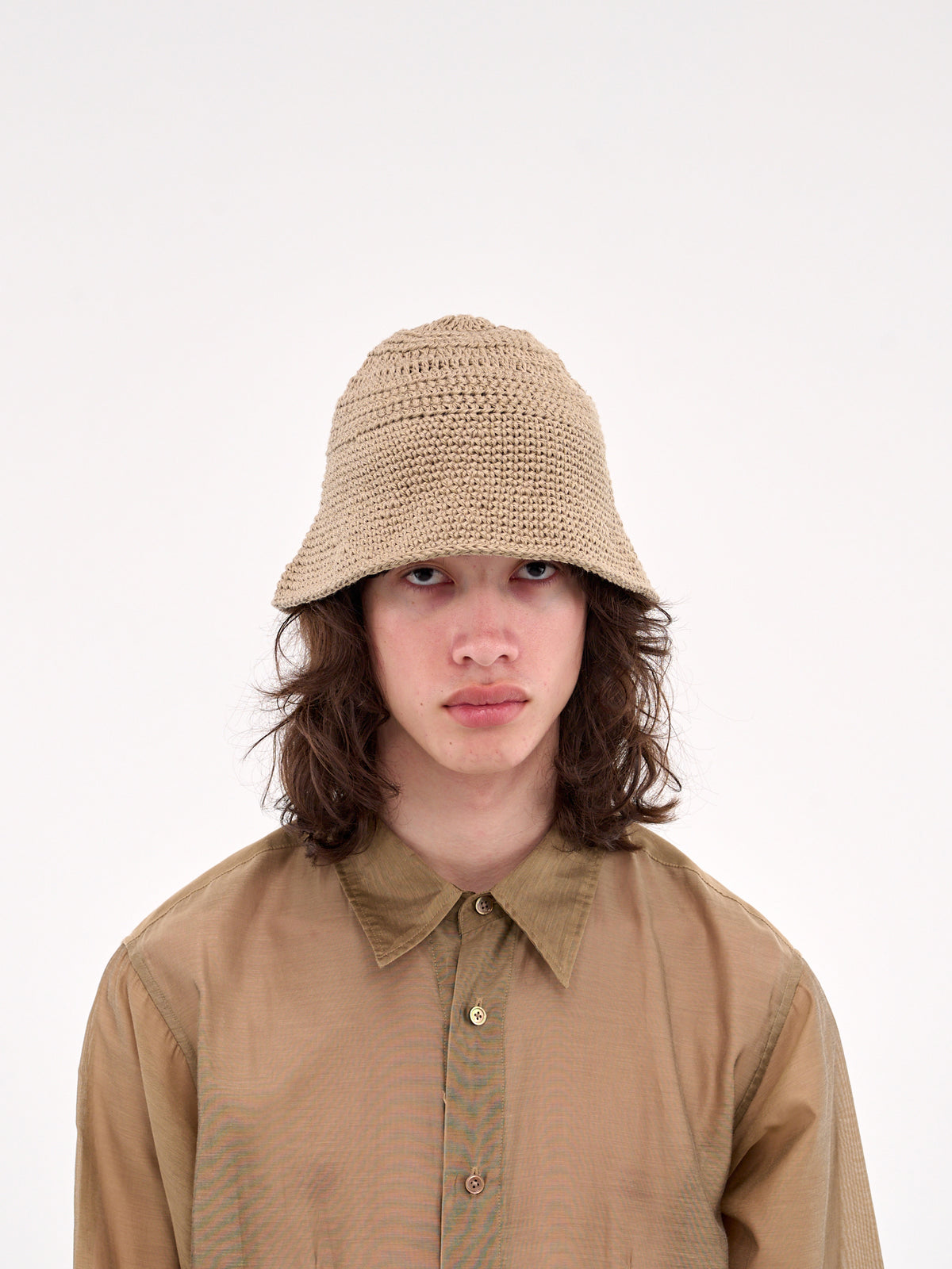 Linen Hand Knit Sailor Hat (WKN-251110-35-KHAKI)