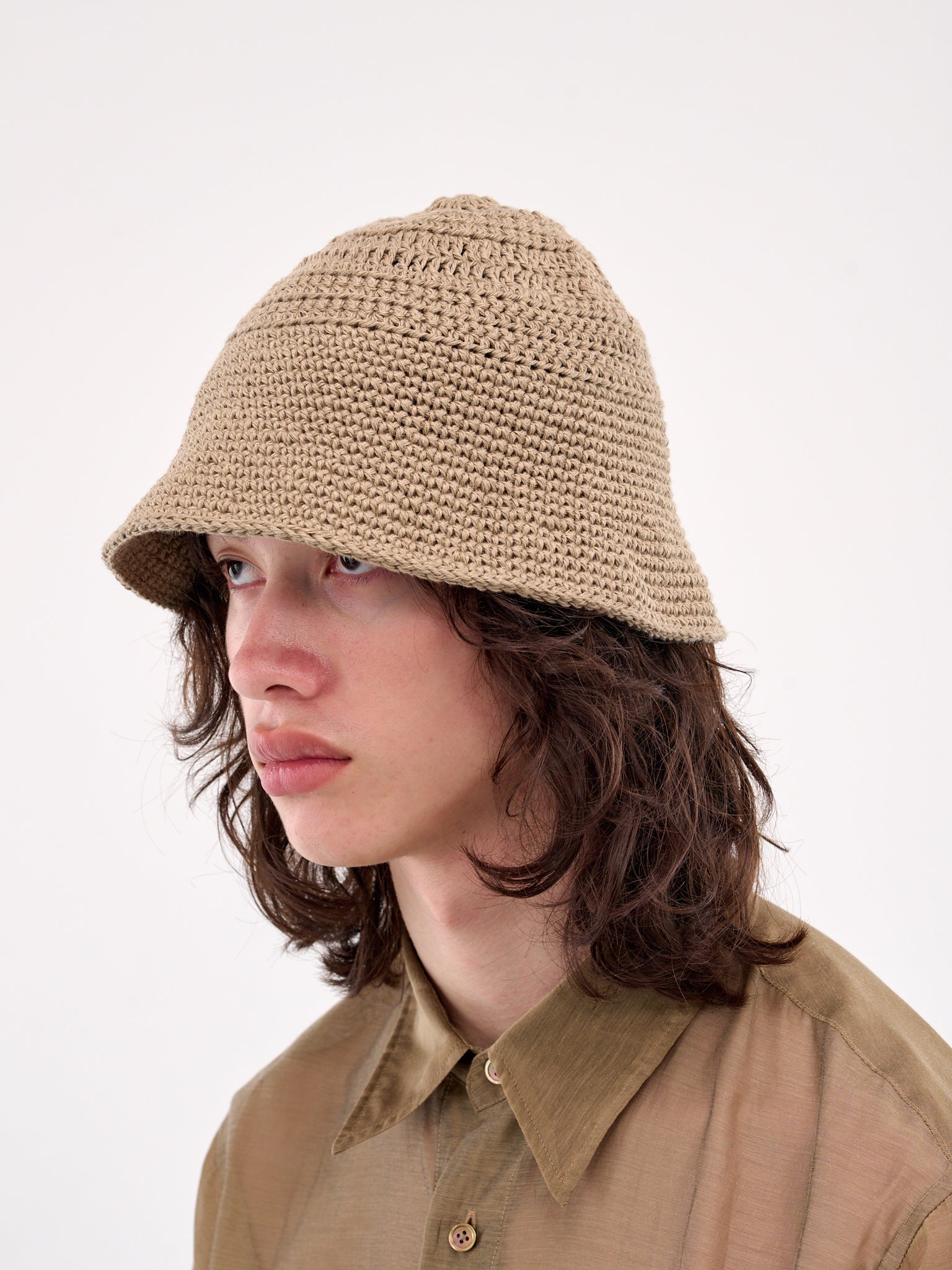 Linen Hand Knit Sailor Hat (WKN-251110-35-KHAKI)