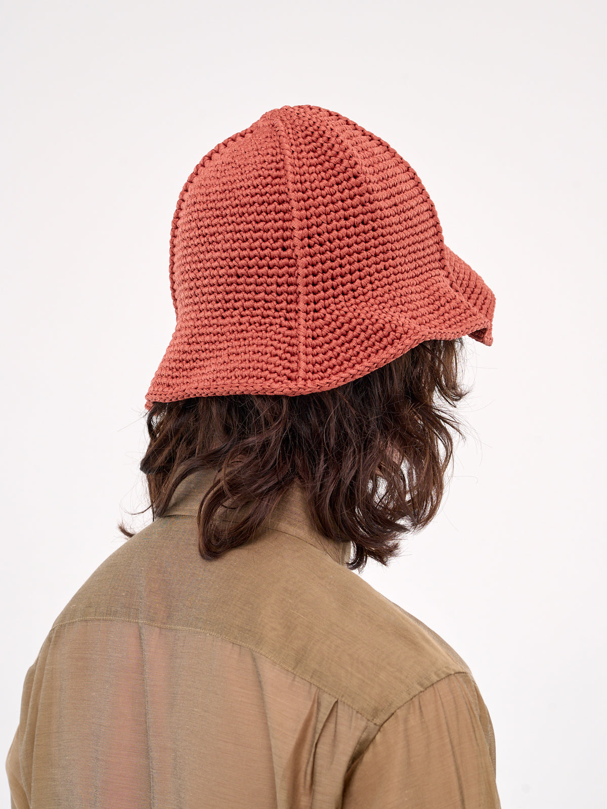 Poly Hand Knit Tulip Hat (WKN-251111-58-BRICK)