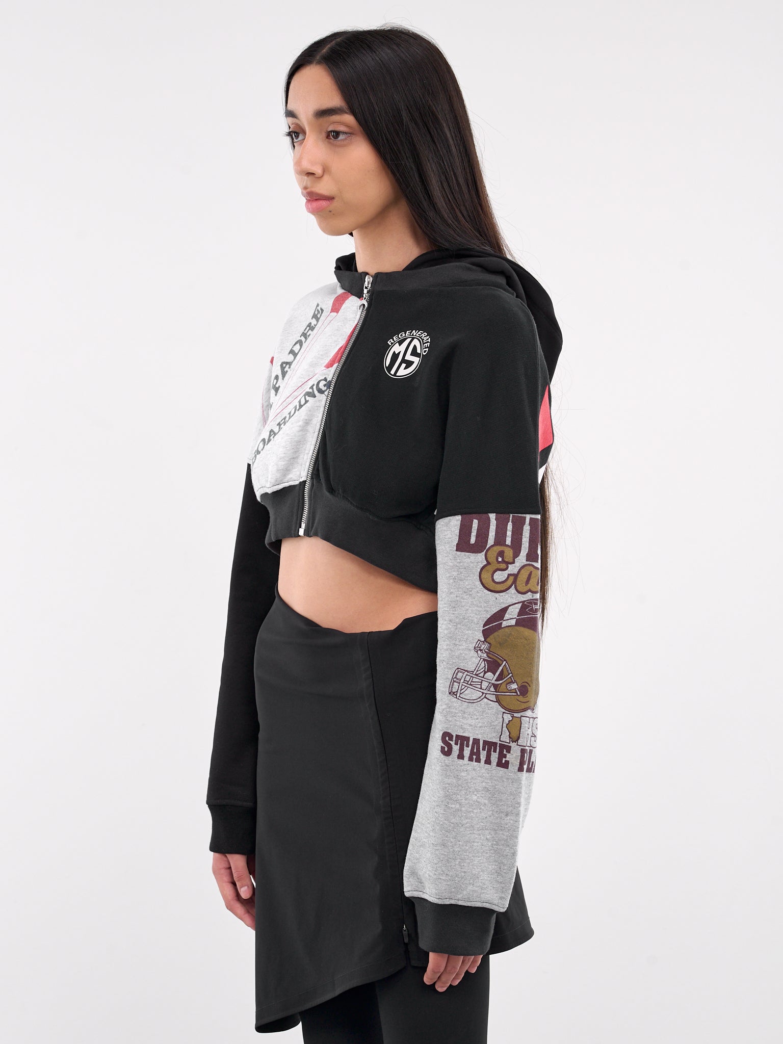 Upcycled Graphic Sweatshirts Hoodie (WST014A-UJER0007-MAGNET)