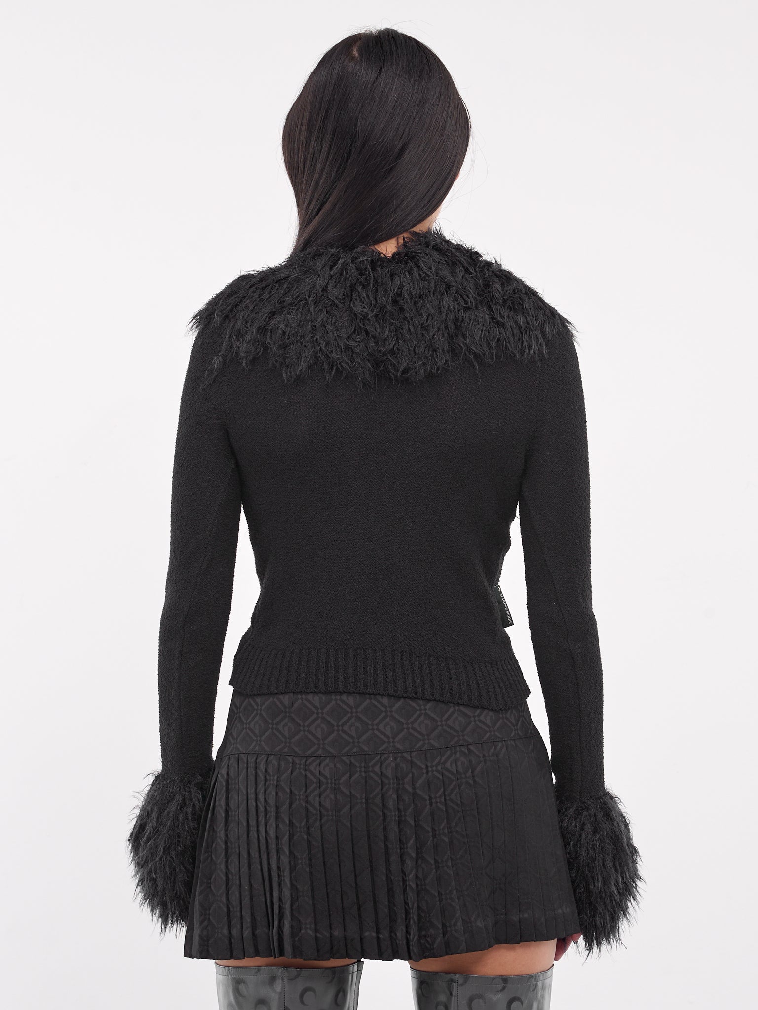 Wild Puffy Knit Cardigan (WTK040A-CKNI0031-BLACK)