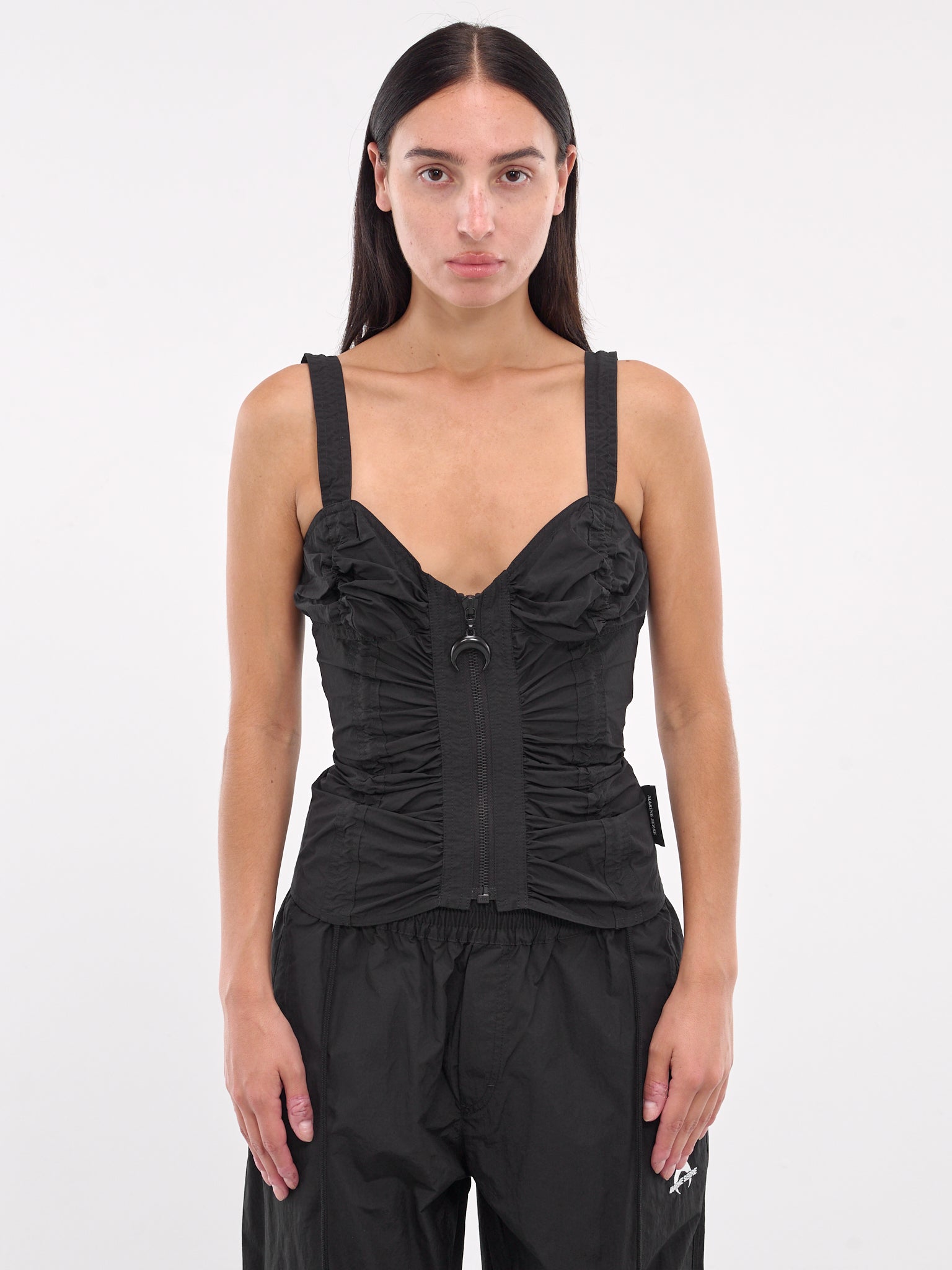 Nylon Strap Top (WTO387A-CWOV0041-BLACK)