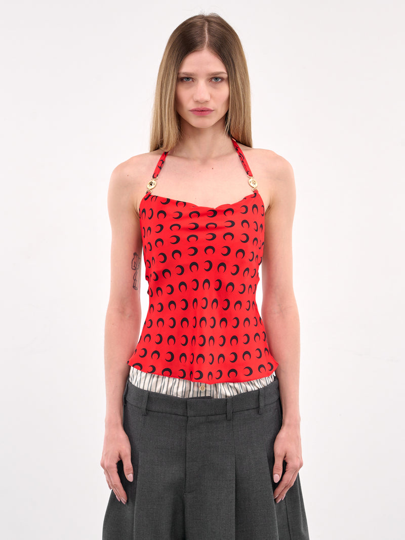 Moon Satin Strap Top (WTO426A-CWOV0060-RED)