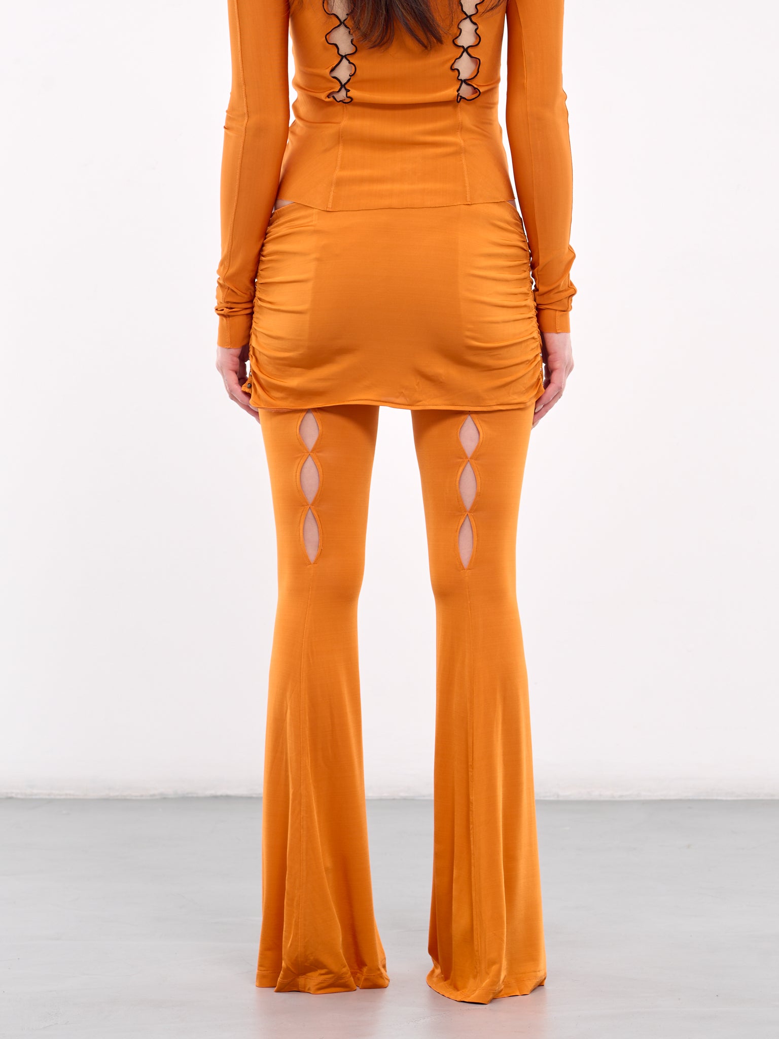 Cut-Out Skirt Trousers (WV06R-ORANGE)