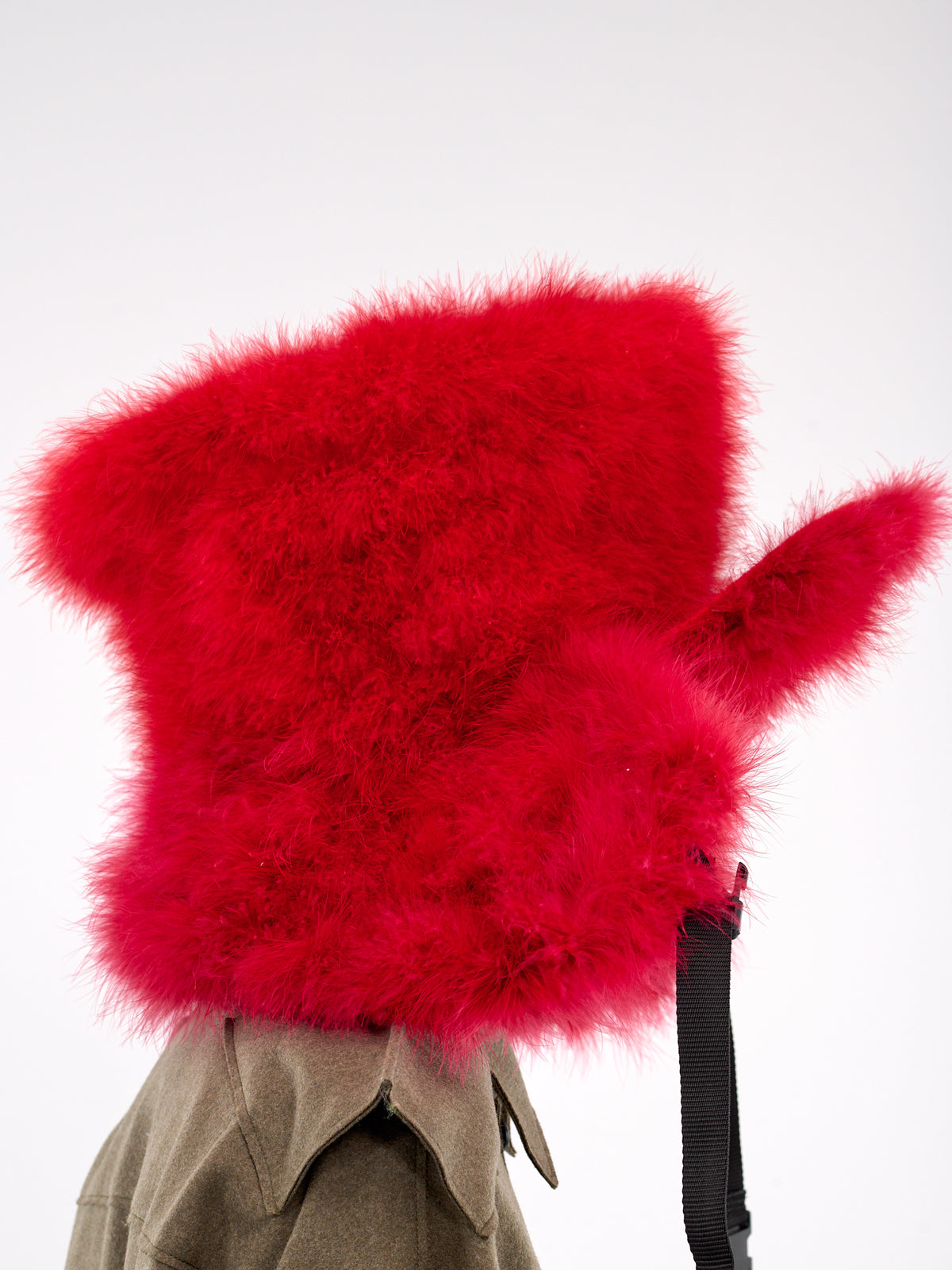 Marabou Trapper Hat (WVB-GIANT-MARABOU-TRAPPER-RED)