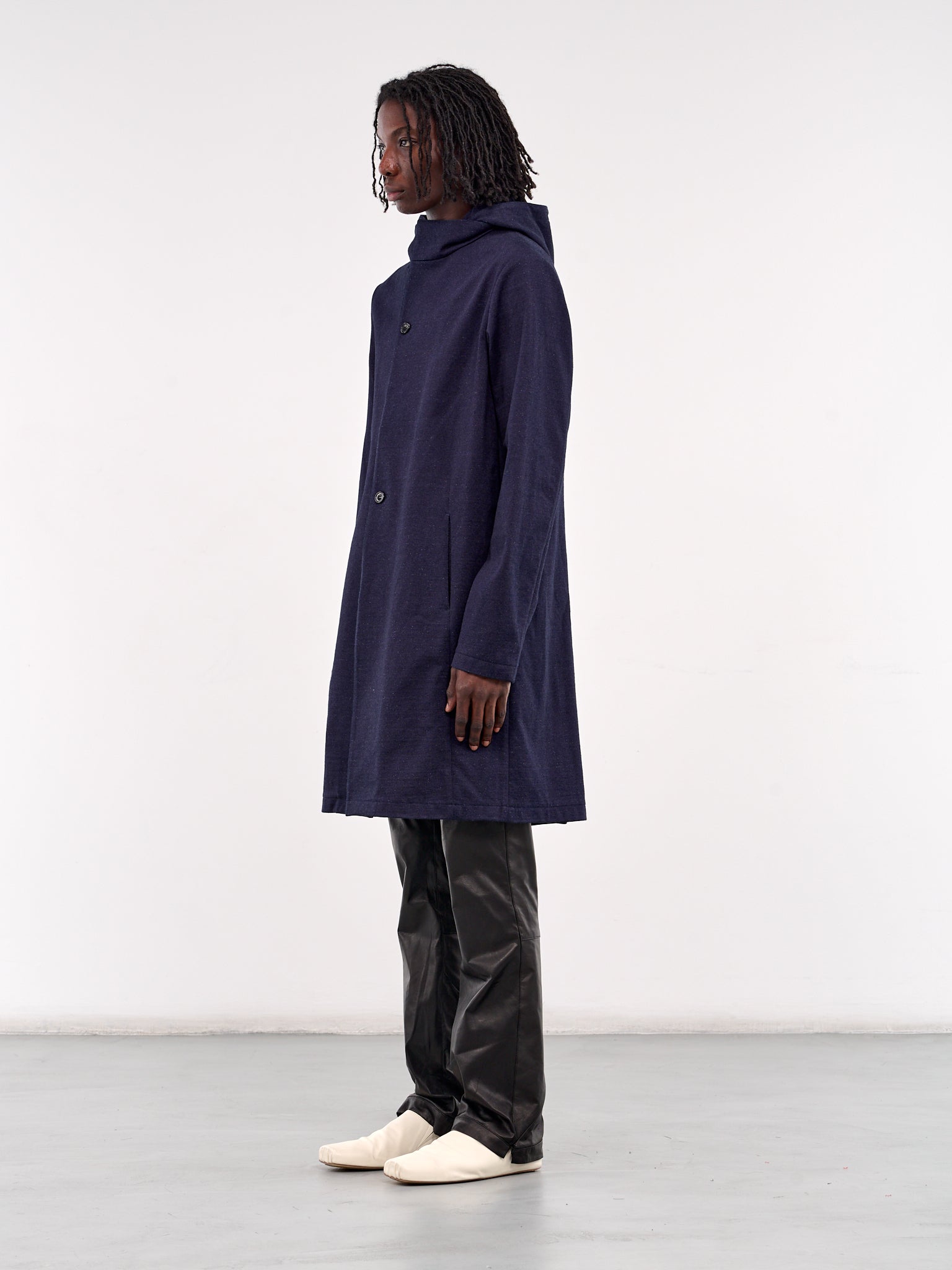 Hooded Jersey Coat (XJ16-INDIGO)