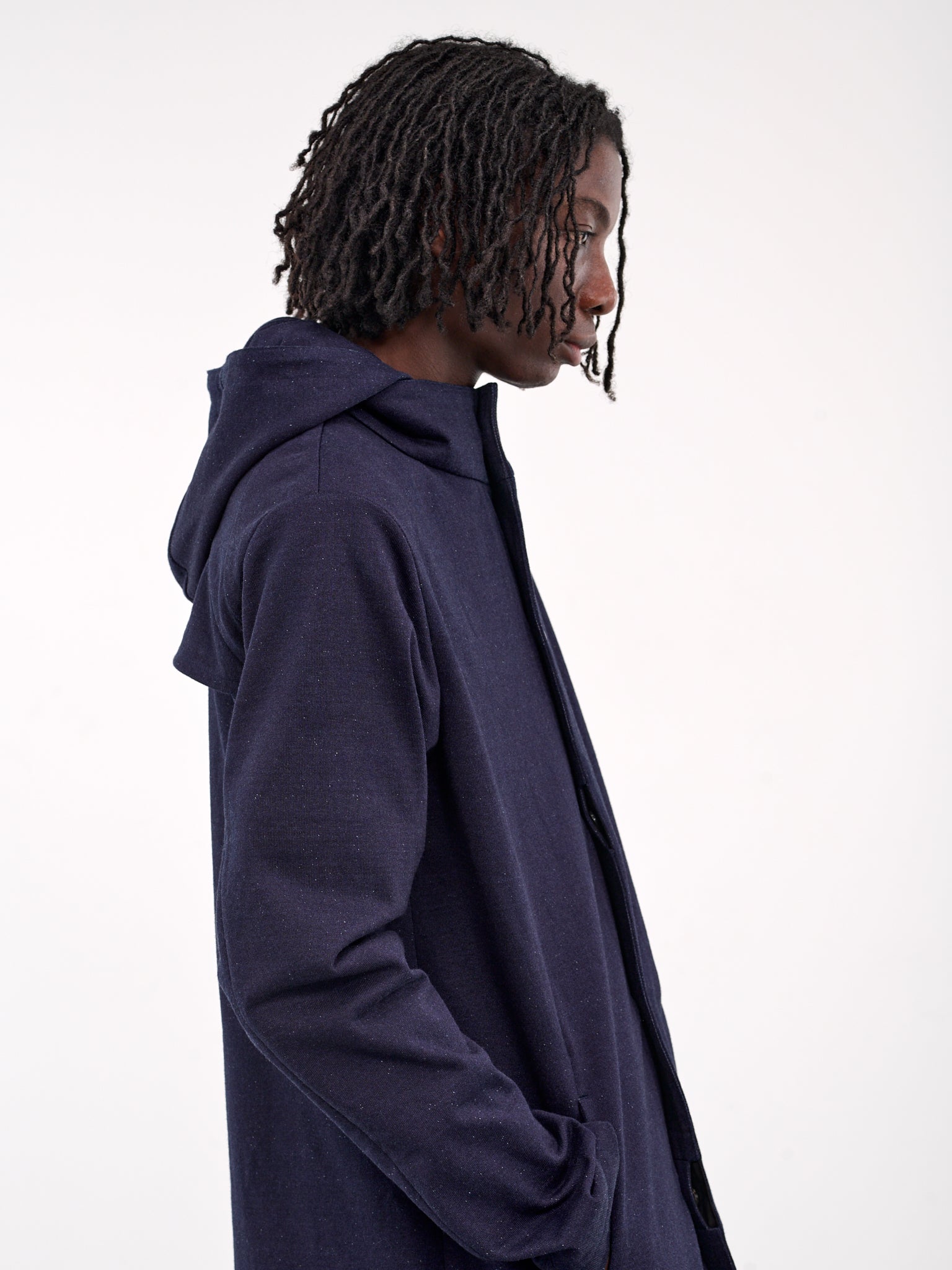 Hooded Jersey Coat (XJ16-INDIGO)