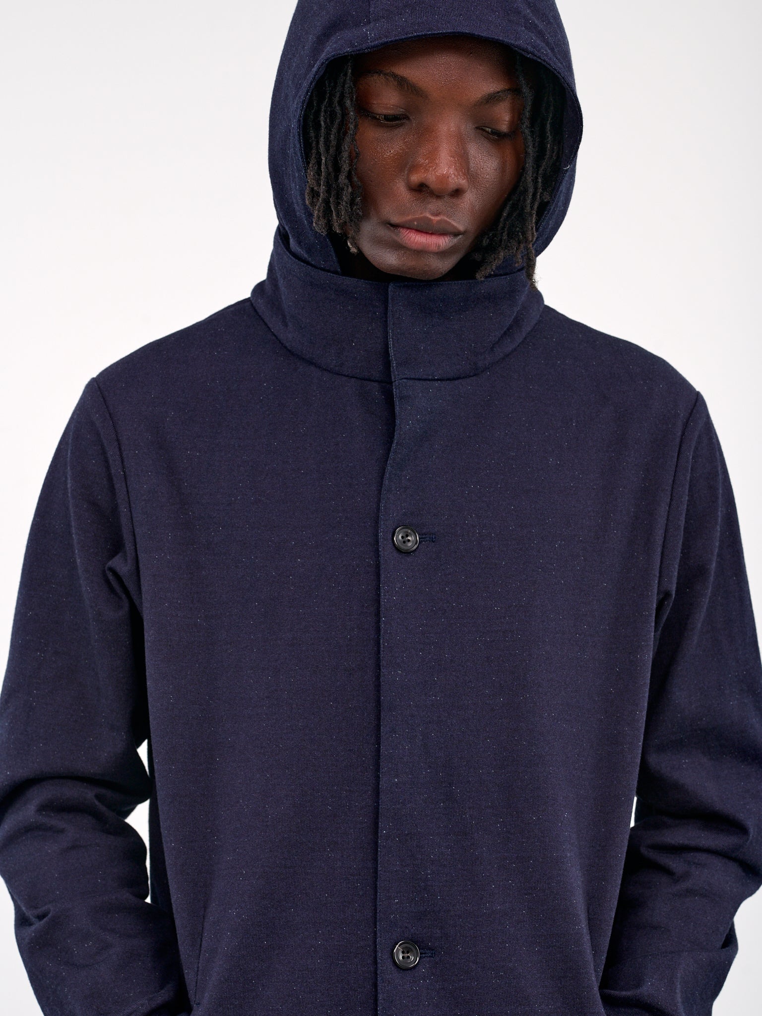 Hooded Jersey Coat (XJ16-INDIGO)