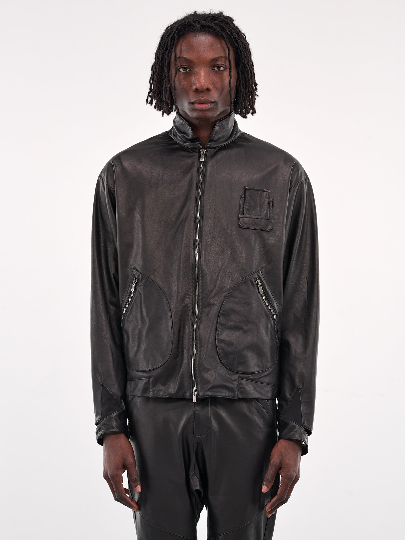 Leather Flight Jacket (XJ17-05-BLACK-LUSTER)