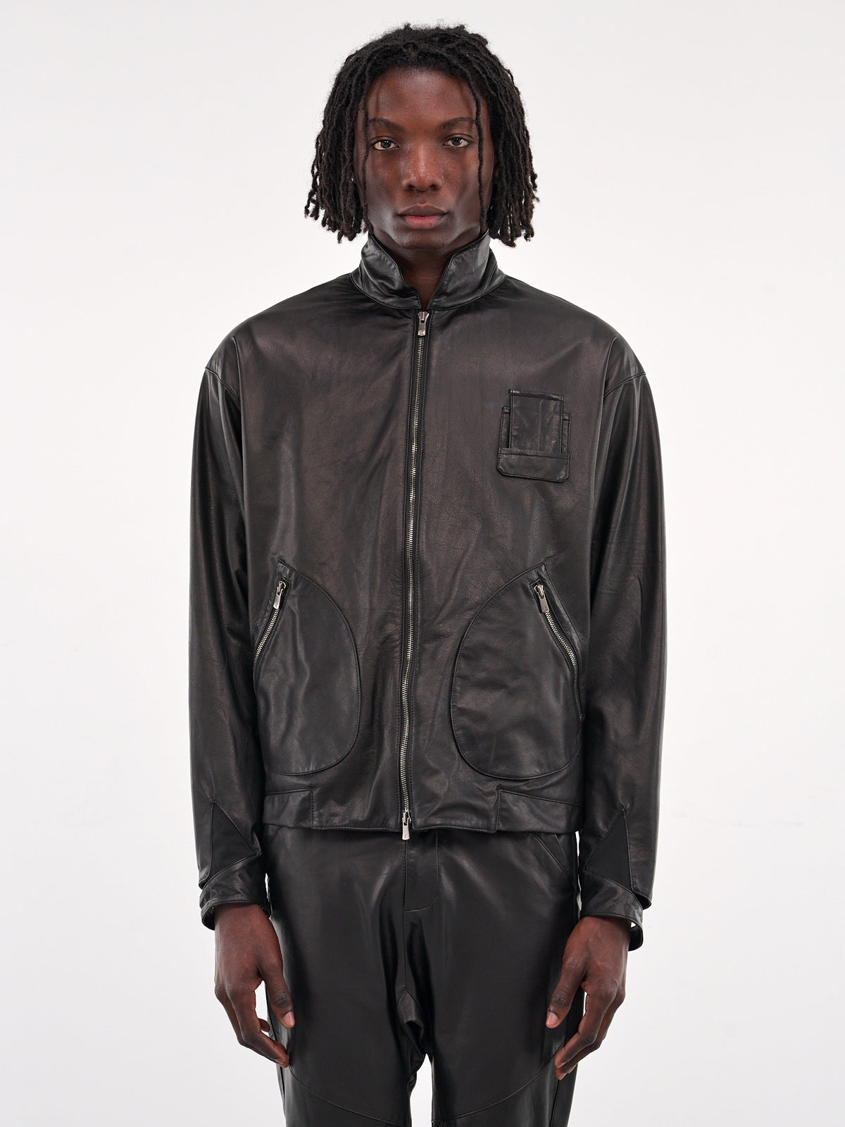 Leather Flight Jacket (XJ17-05-BLACK-LUSTER)