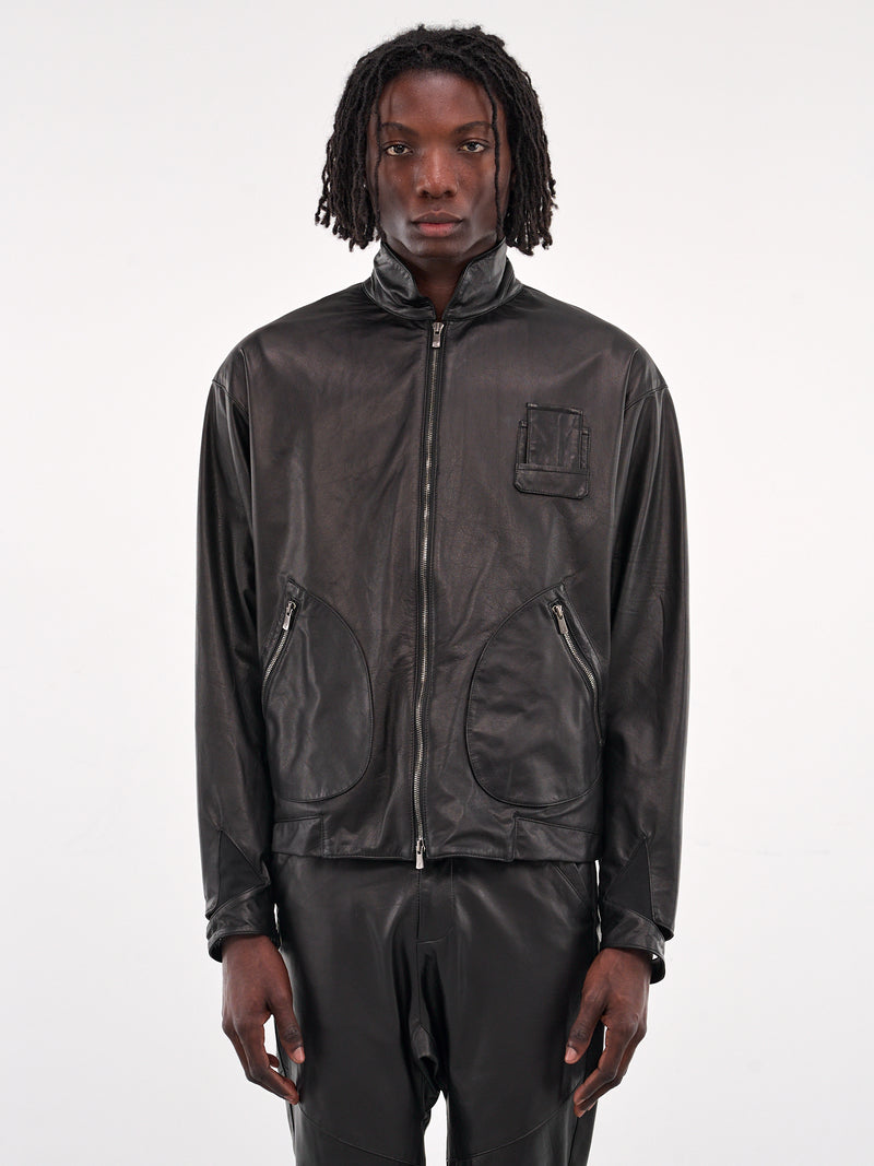 Leather Flight Jacket (XJ17-05-BLACK-LUSTER)