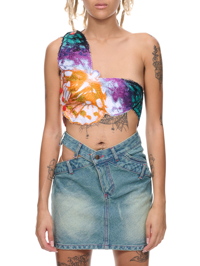 Embroidered Butterfly Top (205F-FOGGY-SUNRISE)