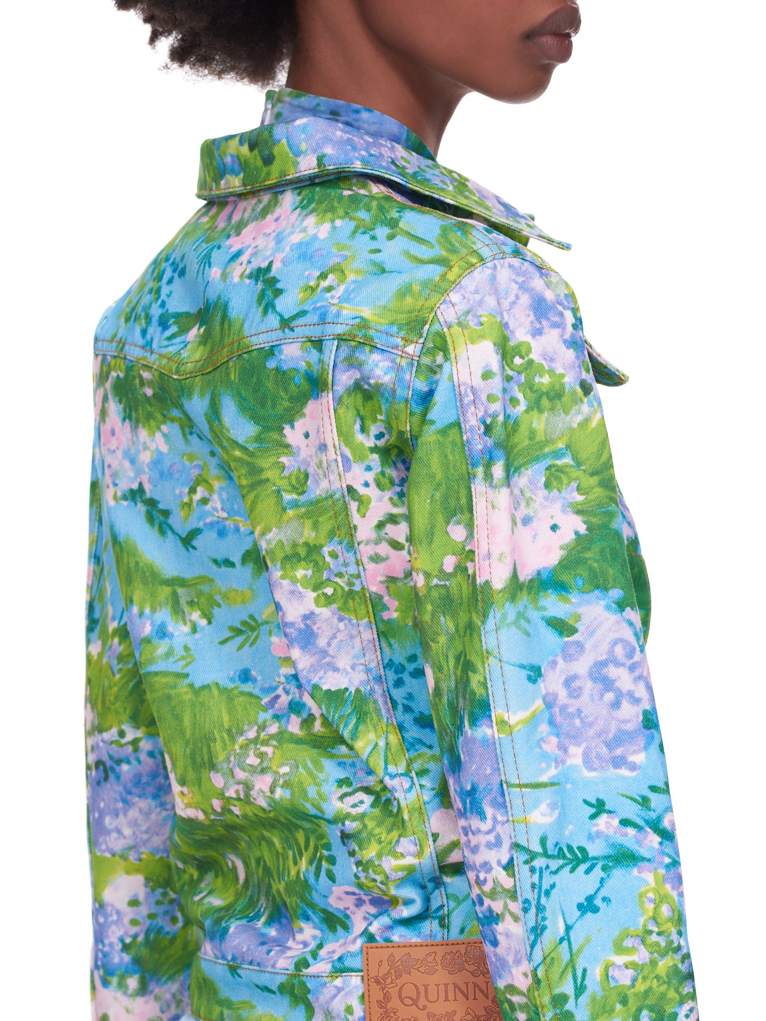 Blumarine Floral Denim Jacket