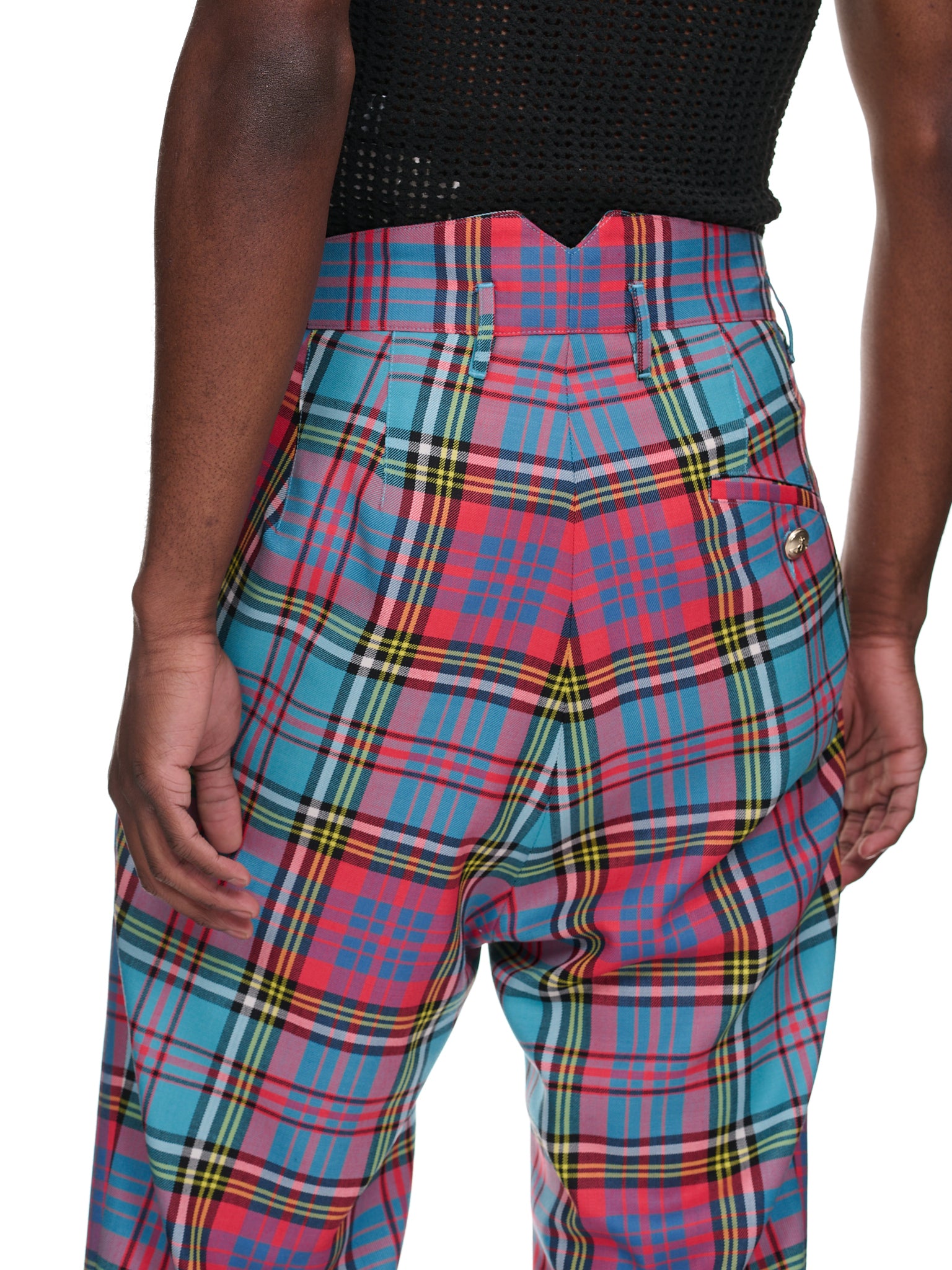 Back Door Combat Trousers (2F01000L-W00H6-SI-G201-PLAID)