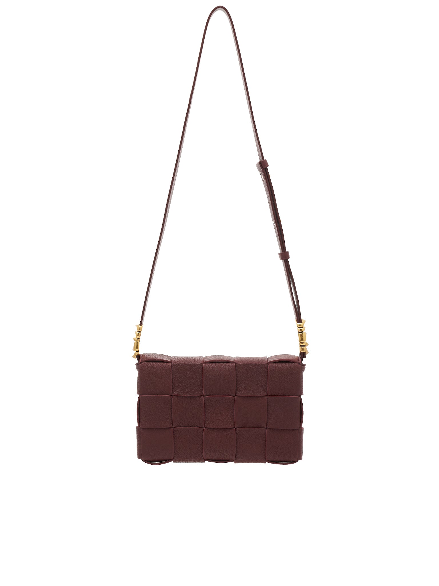 Bottega Veneta Padded Intreccio Cassette Crossbody Bag Barolo in Lambskin  Leather with Gold-tone - US