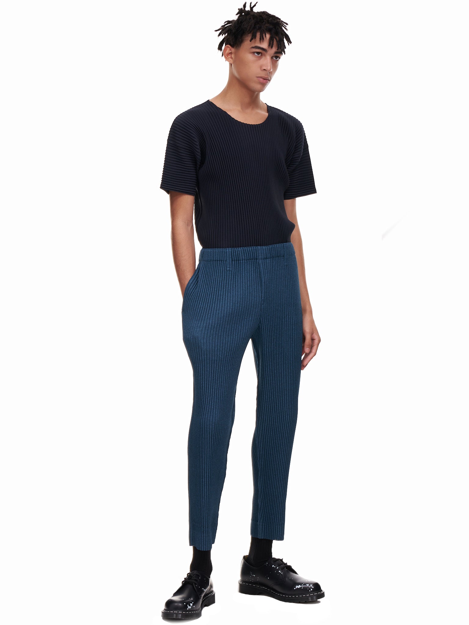 Botter Blue Pleated Trousers