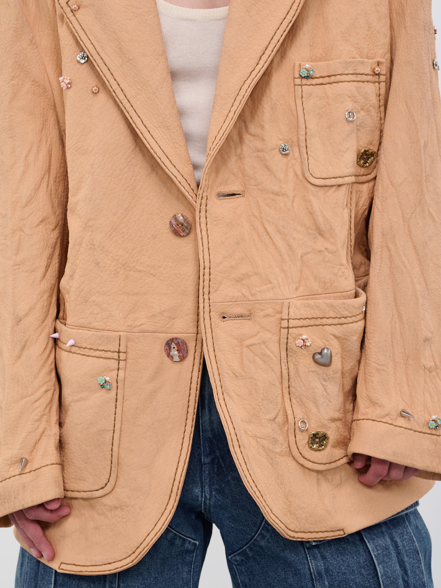 Vintage Triple H Denim Jacket With Patches