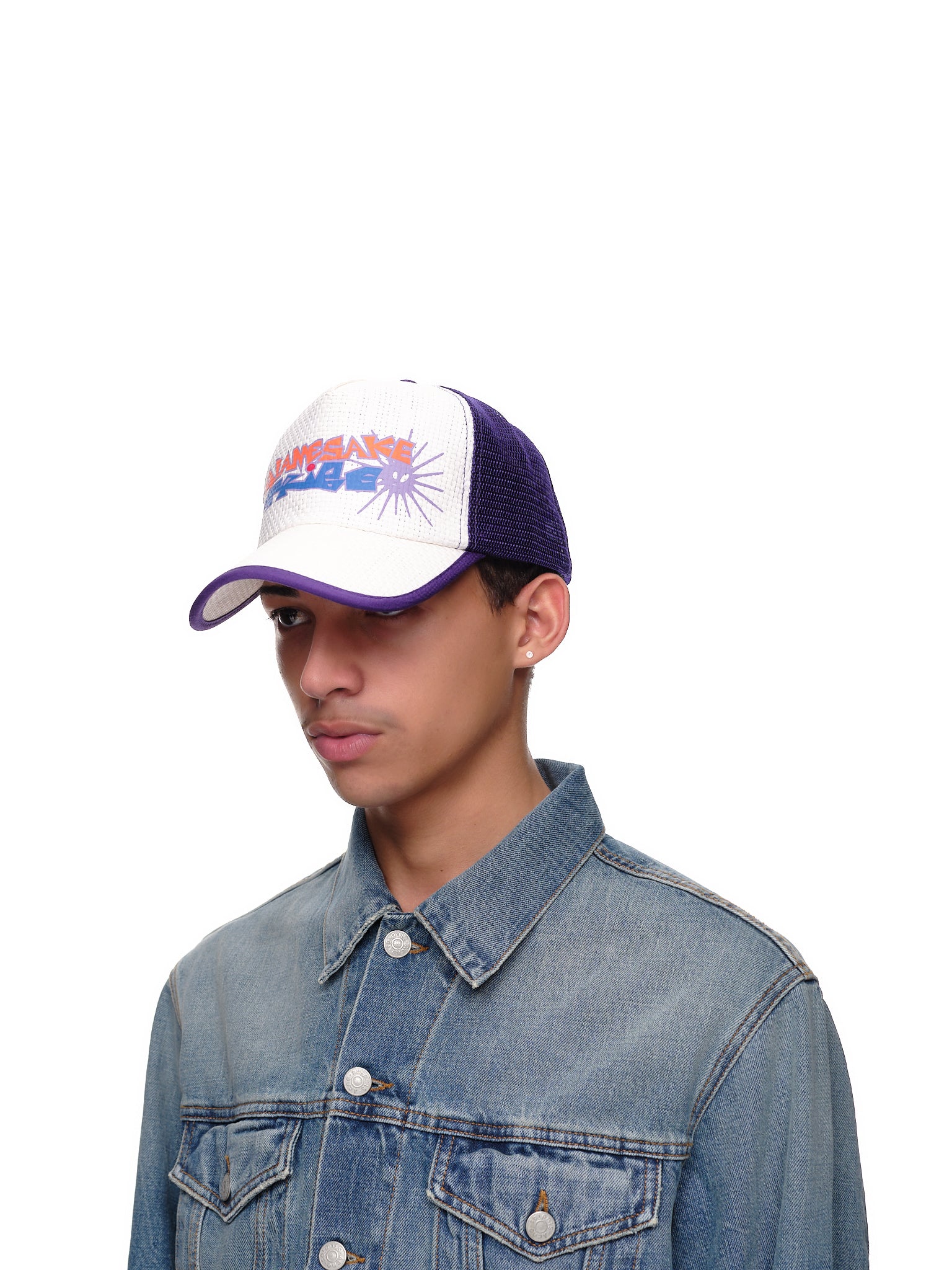 Shop Saint Laurent Denim Baseball Cap