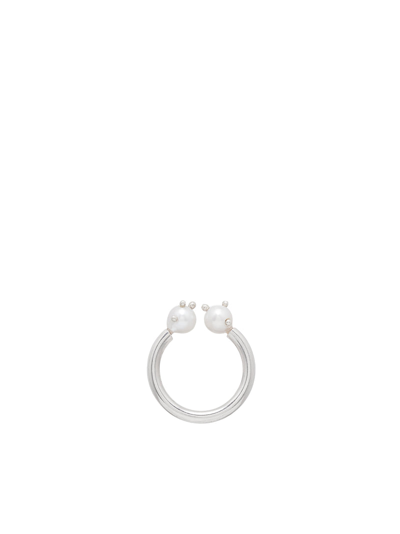 White Pierced Pearl Ring (PERLA-PIERCING-WHITE-PEARL)