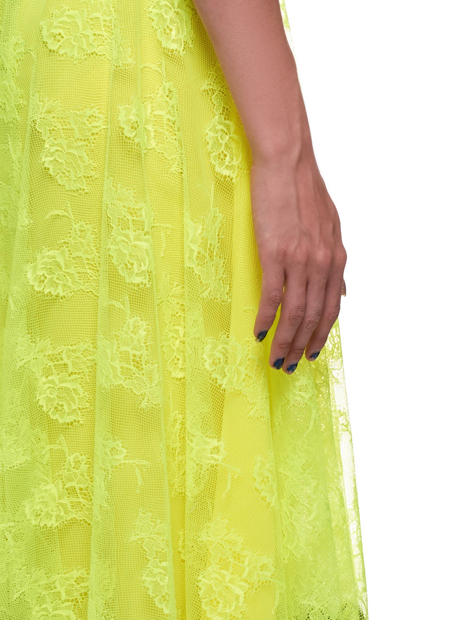 Christopher Kane Chantilly Lace Neon Midi Skirt