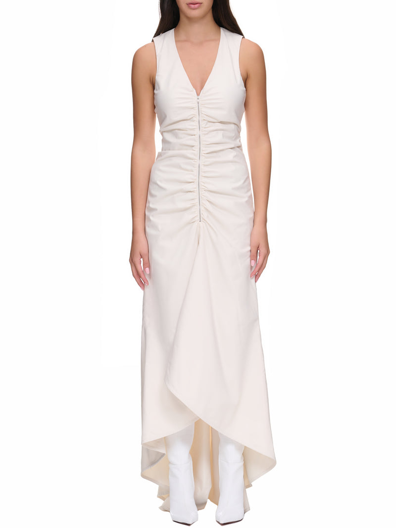 Ruched Dress (SS23D32-IVORY)