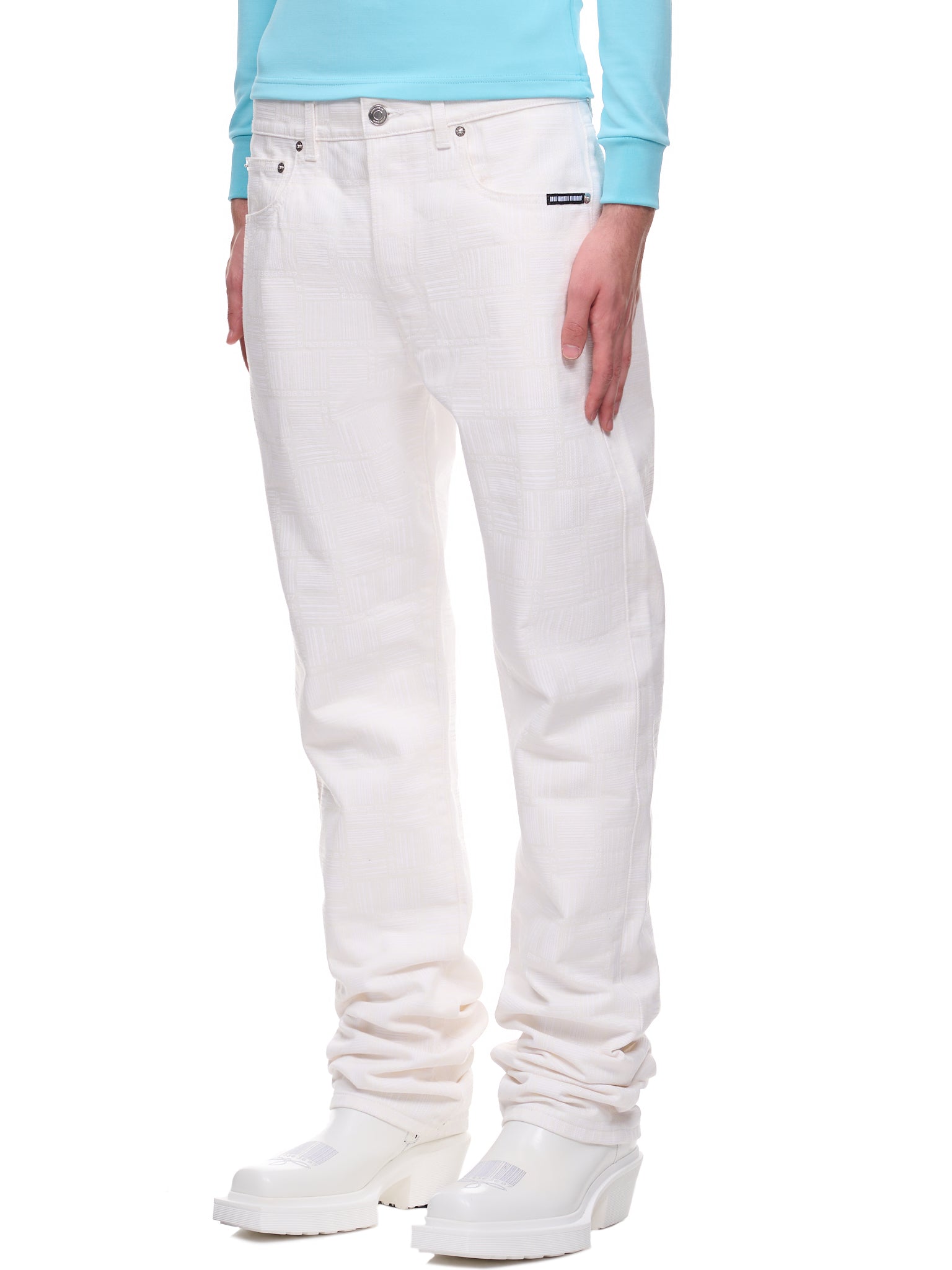 Large Bandana Monogram Print Pants in ECOVERO™ White