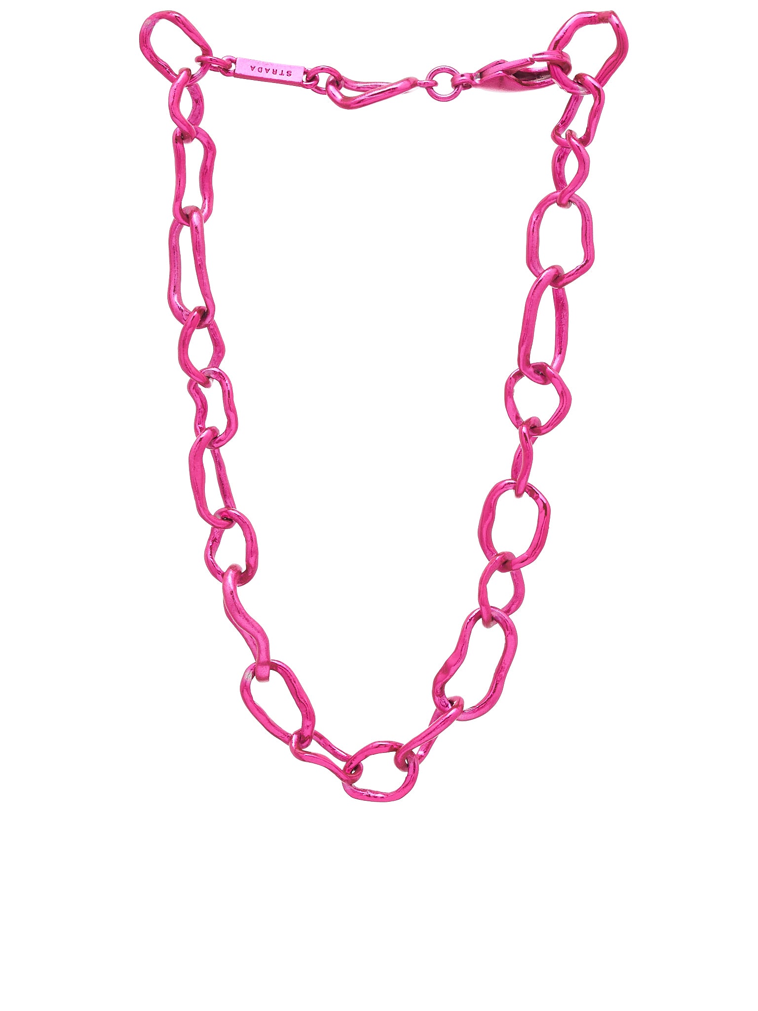 Metallic Crushed Chain Necklace (XX1263-METALLIC-PINK)